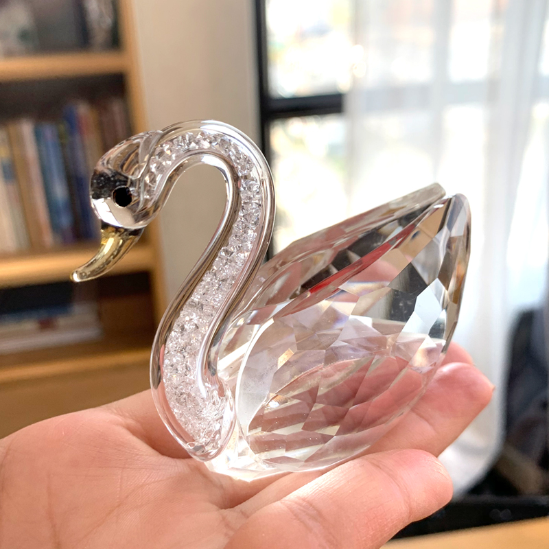 3 renk büyük kuğu kristal cam  - Paper Weight Crystal incelemesi ve fiyatı